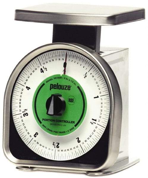 Pelouze - 5 Lb. Capacity, Analog Dial Portion Control Scale - 1/2 oz. Graduation, 6 x 4-3/4" Platform - A1 Tooling