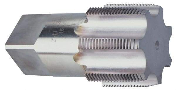 Hertel - 1/8-27 NPTF Thread, 4 Flute Standard Pipe Tap - 2-1/8" OAL, 3/4" Thread Length, 5/16" Shank Diam, TiCN Finish, High Speed Steel - Exact Industrial Supply