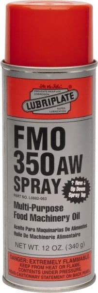 Lubriplate - 9.5 oz Aerosol Mineral Multi-Purpose Oil - SAE 20, ISO 68, 65 cSt at 40°C & 9 cSt at 100°C, Food Grade - A1 Tooling