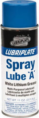 Lubriplate - 12 oz Aerosol Lithium General Purpose Grease - White, 150°F Max Temp, NLGIG 1, - A1 Tooling