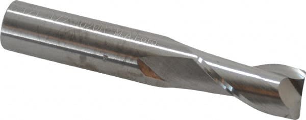 Corner Radius End Mill: 1/2″ Dia, 1″ LOC, 0.02″ Radius, 2 Flutes, Solid Carbide 3″ OAL, 1/2″ Shank Dia, 30 ° Helix, Bright/Uncoated, Corner Radius End, Centercutting, Series 121