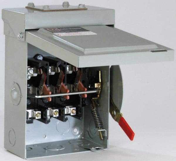 Eaton Cutler-Hammer - 200 Amp, 240 VAC, 2 Pole Fused Safety Switch - NEMA 1, 1 Phase, 15 to 25 hp at 240 VAC (Single Phase), 50 hp at 240 VAC\xA0 (Triple Phase), DPST Contact Form - A1 Tooling