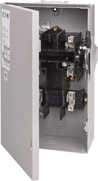 Eaton Cutler-Hammer - 60 Amp, 240 VAC, 2 Pole Fused Safety Switch - NEMA 3R, 3 Phase, 3 to 10 hp at 240 VAC (Single Phase), 7-1/2 to 15 hp at 240 VAC (Triple Phase), DPST Contact Form - A1 Tooling