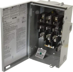 Eaton Cutler-Hammer - 30 Amp, 240 VAC, 3 Pole Fused Safety Switch - NEMA 3R, 3 Phase, 1-1/2 to 3 hp at 240 VAC (Single Phase), 3 to 7-1/2 hp at 240 VAC (Triple Phase), 3PST Contact Form - A1 Tooling