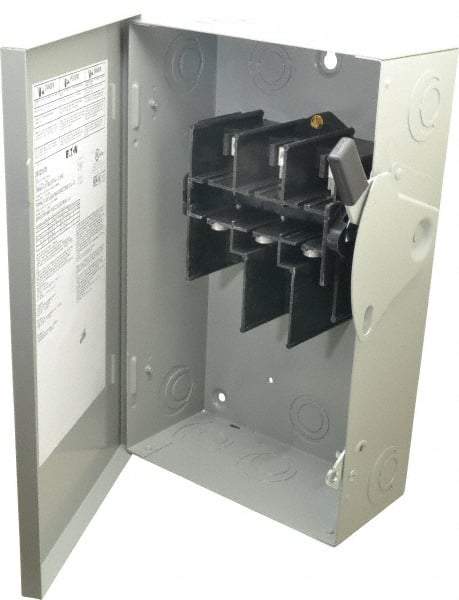 Eaton Cutler-Hammer - 60 Amp, 240 VAC, 3 Pole Nonfused Safety Switch - NEMA 1, 1 Phase, 10 hp at 240 VAC (Single Phase), 15 hp at 240 VAC (Triple Phase), 3PST Contact Form - A1 Tooling