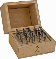 Made in USA - 34 Piece, 1/8" Shank Burr Set - High Speed Steel - A1 Tooling