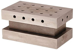 Suburban Tool - 3-1/2" Wide x 6" Deep x 3" High Steel Precision-Ground Angle Plate - Standard Plate, Machined Holes on Surface, Open End, Pair of Plates - A1 Tooling