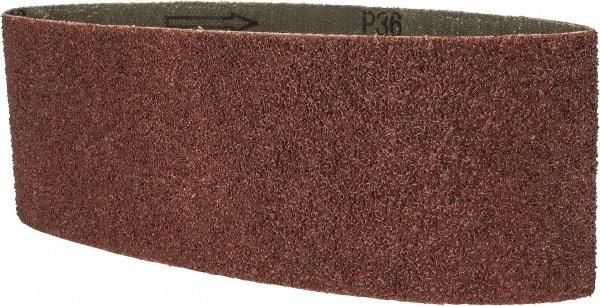 Tru-Maxx - 3" Wide x 21" OAL, 36 Grit, Aluminum Oxide Abrasive Belt - Aluminum Oxide, Very Coarse, Coated, X Weighted Cloth Backing - A1 Tooling