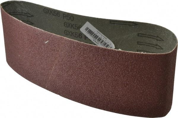 Tru-Maxx - 4" Wide x 24" OAL, 50 Grit, Aluminum Oxide Abrasive Belt - Aluminum Oxide, Coarse, Coated, X Weighted Cloth Backing - A1 Tooling