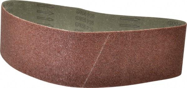 Tru-Maxx - 4" Wide x 36" OAL, 36 Grit, Aluminum Oxide Abrasive Belt - Aluminum Oxide, Very Coarse, Coated, X Weighted Cloth Backing - A1 Tooling