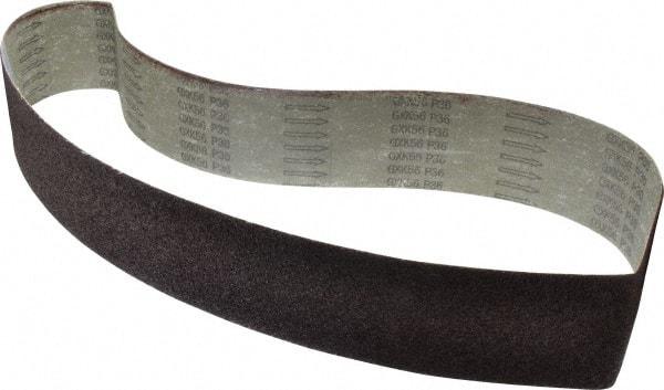 Tru-Maxx - 4" Wide x 60" OAL, 36 Grit, Aluminum Oxide Abrasive Belt - Aluminum Oxide, Very Coarse, Coated, X Weighted Cloth Backing - A1 Tooling