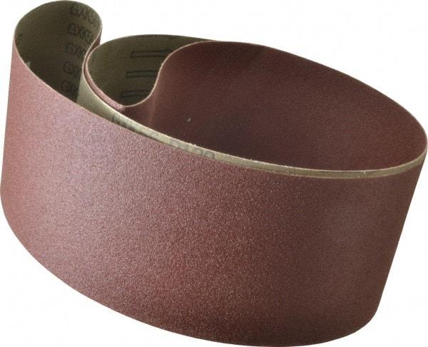 Tru-Maxx - 4" Wide x 60" OAL, 120 Grit, Aluminum Oxide Abrasive Belt - Aluminum Oxide, Fine, Coated, X Weighted Cloth Backing - A1 Tooling