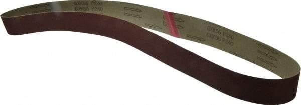 Tru-Maxx - 2" Wide x 48" OAL, 240 Grit, Aluminum Oxide Abrasive Belt - Aluminum Oxide, Very Fine, Coated, X Weighted Cloth Backing - A1 Tooling