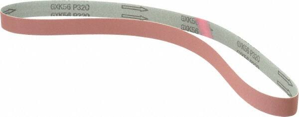 Tru-Maxx - 1" Wide x 42" OAL, 320 Grit, Aluminum Oxide Abrasive Belt - Aluminum Oxide, Extra Fine, Coated, X Weighted Cloth Backing - A1 Tooling