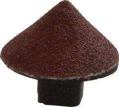 Superior Abrasives - 5/8" Diam 120 Grit 90° Included Angle Cone Center Lap - Aluminum Oxide, Fine Grade, Shank Mounted - A1 Tooling