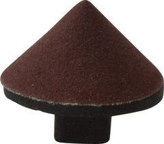 Superior Abrasives - 7/8" Diam 180 Grit 90° Included Angle Cone Center Lap - Aluminum Oxide, Very Fine Grade, Shank Mounted - A1 Tooling