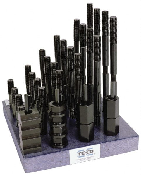 TE-CO - T-Nut & Stud Kits Stud Thread Sizes: 3/8-16 T-Slot Size (Inch): 9/16 - A1 Tooling