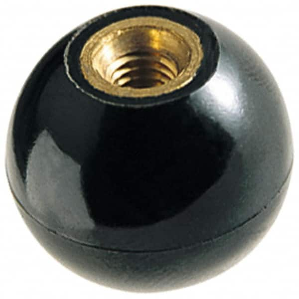 TE-CO - 10-32 Thread, 3/4" Diam, Plastic Ball Knob - A1 Tooling