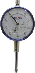 Teclock - 0.001" Graduation, 0-100 Dial Reading, Indicator & Base Kit - 0.34" Base Height, 2" Base Diam - A1 Tooling