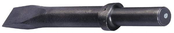 Made in USA - 1" Head Width, 9" OAL, Flat Chisel - Round Drive, Round Shank, Alloy Steel - A1 Tooling