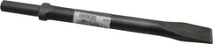 Made in USA - 1" Head Width, 12" OAL, Flat Chisel - Round Drive, Round Shank, Alloy Steel - A1 Tooling