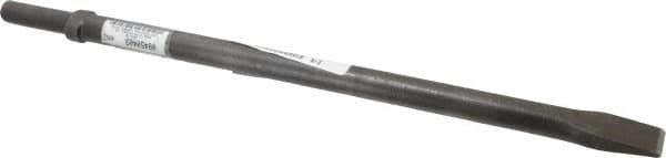 Made in USA - 1" Head Width, 18" OAL, Flat Chisel - Round Drive, 0.68" Round Shank, Alloy Steel - A1 Tooling