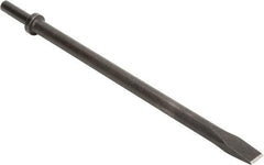 Made in USA - 1" Head Width, 18" OAL, Flat Chisel - Round Drive, Round Shank, Alloy Steel - A1 Tooling