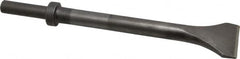 Made in USA - 2" Head Width, 12" OAL, 1/2" Shank Diam, Scaling Chisel - Round Drive, Round Shank, Alloy Steel - A1 Tooling