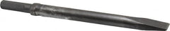 Made in USA - 1" Head Width, 12" OAL, 1/2" Shank Diam, Flat Chisel - Hex Drive, Hex Shank, Alloy Steel - A1 Tooling