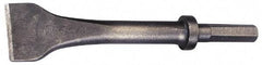 Made in USA - 3" Head Width, 9" OAL, Scaling Chisel - Hex Drive, Hex Shank, Alloy Steel - A1 Tooling