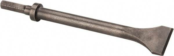 Made in USA - 2" Head Width, 12" OAL, Scaling Chisel - Hex Drive, Hex Shank, Alloy Steel - A1 Tooling