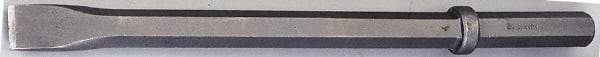 Made in USA - 20" OAL, 1-1/8" Shank Diam, Moil Point Chisel - Hex Drive, Hex Shank, Alloy Steel - A1 Tooling