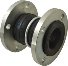 Unisource Mfg. - 3" Pipe, Neoprene Double Arch Pipe Expansion Joint - 7" Long, 1" Extension, 2" Compression, 225 Max psi, Flanged - A1 Tooling