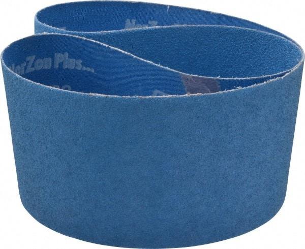 Norton - 4" Wide x 36" OAL, 60 Grit, Zirconia Alumina Abrasive Belt - Zirconia Alumina, Medium, Coated, X Weighted Cloth Backing, Series R823 - A1 Tooling