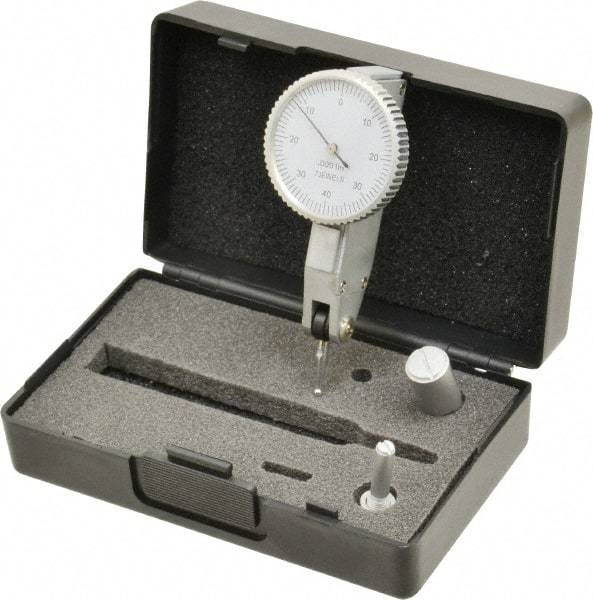 Value Collection - 0.008 Inch Range, 0.0001 Inch Dial Graduation, Horizontal Dial Test Indicator - 1.26 Inch White Dial, 0-40-0 Dial Reading - A1 Tooling