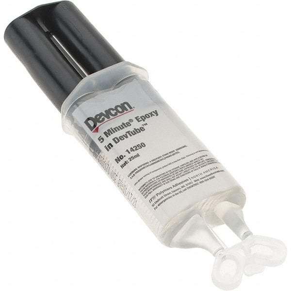 Devcon - 25 mL Tube Two Part Epoxy - 3 to 6 min Working Time, 1,900 psi Shear Strength - A1 Tooling