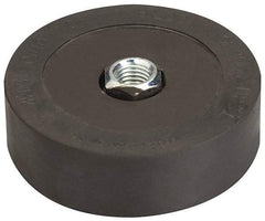 Tech Products - 8000 Lb Capacity, 3/4-10 Thread, 1-1/2" OAL, Steel Stud, Tapped Pivotal Socket Mount Leveling Pad & Mount - 5" Base Diam, Neoprene Pad - A1 Tooling