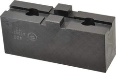 Bison - 15-3/4 to 16" Chuck Capacity, Tongue & Groove Attachment, Square Soft Lathe Chuck Jaw - 1 Jaw, Steel, 3" Btw Mount Hole Ctrs, 5-1/2" Long x 1-21/32" Wide x 1-5/8" High, 1/2" Groove - A1 Tooling