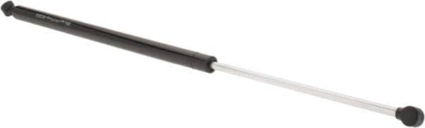 Value Collection - 0.39" Rod Diam, 0.87" Tube Diam, 150 Lb Capacity, Fixed Force Gas Spring - 27.8" Extended Length, 10" Stroke Length, Plastic Ball Socket, Black Nitride Piston - A1 Tooling