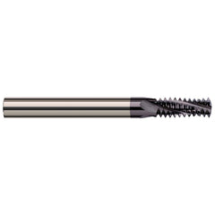 Harvey Tool - 8-36 Internal/External 36 TPI 1/8" Shank 3-Flute Solid Carbide Helical Flute Thread Mill - Exact Industrial Supply