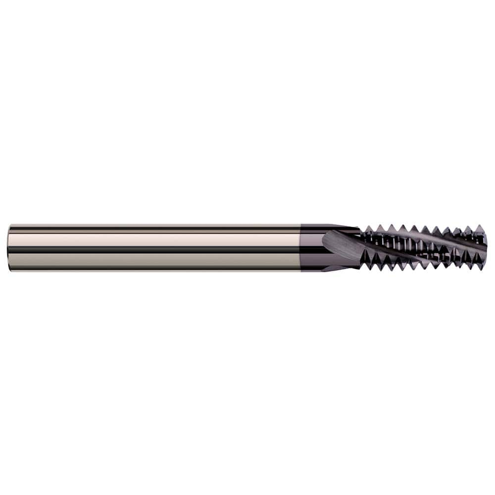 Harvey Tool - 7/8-9 Internal/External 9 TPI 5/8" Shank 4-Flute Solid Carbide Helical Flute Thread Mill - Exact Industrial Supply