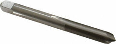 Made in USA - 1/4-56 UNS, 2 Flute, Bright Finish, High Speed Steel Spiral Point Tap - Plug Chamfer, Right Hand Thread, 2-1/2" OAL, 1" Thread Length - Exact Industrial Supply