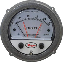 Dwyer - 25 Max psi, 4% Accuracy, NPT Thread Photohelic Pressure Switch - 1/8 Inch Thread, 1/4 Inch Water Column, 120°F Max - A1 Tooling