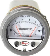 Dwyer - 25 Max psi, 2% Accuracy, NPT Thread Photohelic Pressure Switch - 1/8 Inch Thread, 10 Inch Water Column, 120°F Max - A1 Tooling