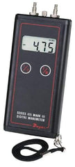 Dwyer - 11 Max psi, 0.5% Accuracy, Handheld Digital Manometer - 40 Inch Water Column, 122°F Max - A1 Tooling