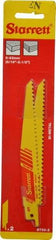 Starrett - 6" Long x 3/4" Thick, Bi-Metal Reciprocating Saw Blade - Tapered Profile, 6 TPI, Toothed Edge, Universal Shank - A1 Tooling