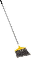 Rubbermaid - 10-1/2" Wide, Black Polypropylene Bristles, Aluminum Handle, Angled Broom - Flagged, Water Resistant - A1 Tooling