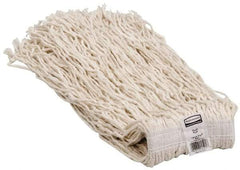 Rubbermaid - 1" White Head Band, Large Rayon Cut End Mop Head - 4 Ply, Side Loading Connection, Use for Finishing - A1 Tooling