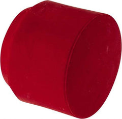 Made in USA - 2" Face Diam, Grade Medium, Red Hammer Replacement Tip - Vinyl - A1 Tooling