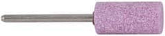 Grier Abrasives - 1/2 x 1" Head Diam x Thickness, W187, Cylinder, Aluminum Oxide Mounted Point - A1 Tooling